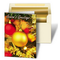 3D Christmas Cards Lenticular Image Gold Ornament and Tree